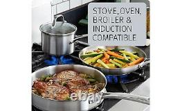 10-Piece Cookware Set, Stainless Steel Calphalon Classic Pots And Pans Set NEW