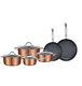 10 Piece Hammered Copper Cookware Set With Nonstick Coating, Induction Brand New