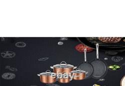 10 Piece Hammered Copper Cookware Set with Nonstick Coating, Induction Brand New