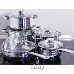 10-Piece Stainless Steel Non-Stick Cookware Set by Blaumann Premium Kitchen Es
