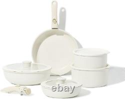 11Pcs Pots and Pans Set, Nonstick Cookware Sets Detachable Handle, Induction Kitch