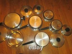 11 Piece Vintage Royal Prestige by Ekco Stainless Steel Cookware Set USA