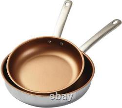 11 pieces Cookware Set Stainless Steel Copper Non-Stick Healthy Cooking