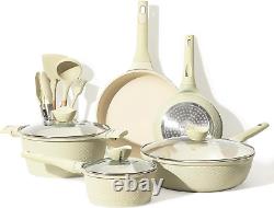 12PCS Non Stick Pots and Pans Set, Induction Pans Set, Granite Kitchen Cookware