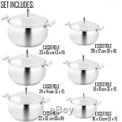12 Piece Stainless Steel Induction Cooking Pot Set. High Quality Set