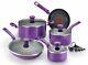 14-piece Purple T-fal Cookware Set Dutch Oven Saucepan Frypan Pots And Pans New