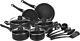 15-piece Non-stick Cookware Set, Black