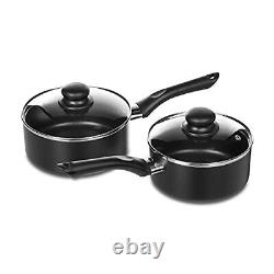 15-Piece Non-Stick Cookware Set, Black