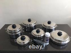 16 Piece SaladMaster 316TI Titanium Surgical Stainless Steel Luxury Cookware Set