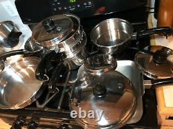 20 Piece Vintage Saladmaster 18-8 Cookware Set-Electric Skillet Dallas USA