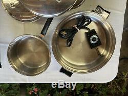 30 piece Saladmaster 18-8 Stainless Steel Tri-Clad Cookware Set+Electric Skillet