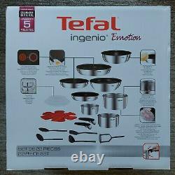3 x 22 Piece Tefal Ingenio Emotion Cookware Set Premium Stainless Steel Pan Set