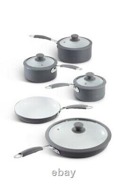 5 Piece Professional Cookware Set-suitable for induction hobs, soft grip silicon