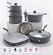 7 Piece Professional Grey Cookware Set Non Stick -silicon Handles Bargain
