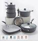 7 Piece Professional Grey Cookware Set Non Stick -silicon Handles -induction