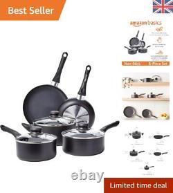 8-Piece Non-Stick Cookware Set, Black