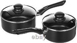 8-Piece Non-Stick Cookware Set, Black