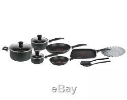 9 Piece Cookware Set Tefal Easycare Saucepan Griddle Frypan Pot Flower Steamer