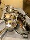 All-clad 12 Pc Piece 5 Copper Core Polished Stainless Steel Cookware Set Used