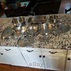 ALL-CLAD Lot of 10 pieces cookware set Stainless