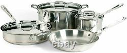 All-Clad 6000-7 SS Copper Core 5-Ply Bonded Dishwasher Safe 7 Piece Cookware Set