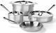 All-clad 700393 Mc2 Stainless Steel 7-piece Tri-ply Bonded Pfoa Freemade In Us