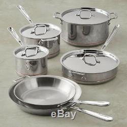 All-Clad Copper Core 10-Piece Cookware Set Pan Fry Set Size 10 & 12 stockpot