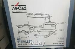 All-Clad D3 Compact Stainless Steel 10-Piece Cookware Set. NEW SEALED BOX