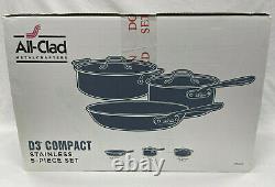 All-Clad D3 Compact Stainless Steel 5-Piece Cookware Set, 3-Ply Bonded