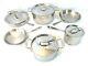 All Clad D3 Stainless 3-ply Bonded Cookware 10 Piece Set Great Pre-owned Cond