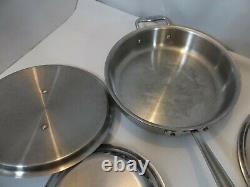 All Clad D3 Stainless 3-ply Bonded Cookware 10 Piece Set Great Pre-Owned Cond