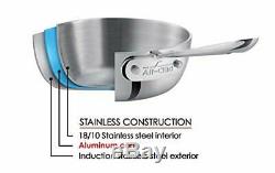 All-Clad D3 Stainless Cookware Set, Pots and Pans, Tri-Ply Stainless 10-Piece