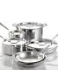 All Clad D3 Stainless Steel 10-piece Cookware Set Brand New