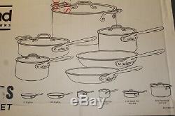 All Clad D3 Stainless Steel Cookware Set 10 Piece, MODEL 401488-R BRAND NEW