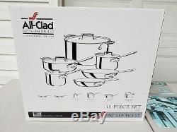 All Clad D5 Stainless Steel 10 Piece Cookware Set SD501010 NIB