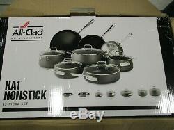All-Clad E785SB64 HA1 Stainless Steel Nonstick Cookware Set 13 Piece, Black