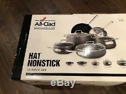 All-Clad HA1 Anodized Non Stick Cookware Set 10 Piece Set Pots Pans NIB