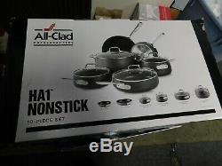 All Clad HA1 Hard Anodized Nonstick 10 Piece Cookware Set BRAND NEW Retail $729