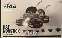 All-Clad Ha1 10 Piece Hard-Anodized Aluminum Non Stick Cookware Set