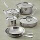 All Clad Stainless Steel Copper Core 10 Piece Cookware Set 5 Ply Nib