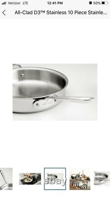 All clad D3 10 piece stainless steel cookware set