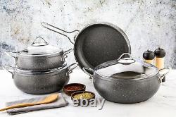 Alya Collection 7-Piece Non-Stick Granite Cookware Set