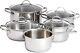 Amazon Basics 9-piece Stainless Steel Induction Cookware Set, Pot With Lids, Sa