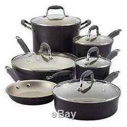 Anolon Advanced Hard-Anodized Nonstick 11 Piece Cookware Set Gray New with Defect