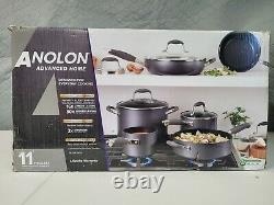 Anolon Advanced Home Hard-Anodized Aluminum 11-Piece Cookware Set