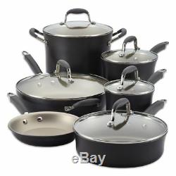 Anolon Advanced Pewter/Grey 11 Piece Cookware Set pots and pans