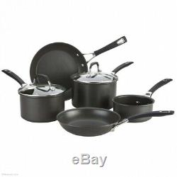 Anolon Synchrony 5 Piece Pan Set Non-Stick Hard Anodized Cookware Induction