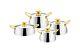 Azura Collection 8-piece Stainless Steel Cookware Set (gold Handles)