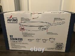 BRAND NEW All-Clad D3 Stainless Steel 7 Piece Tri-Ply 18/10 Cookware Set- Sealed