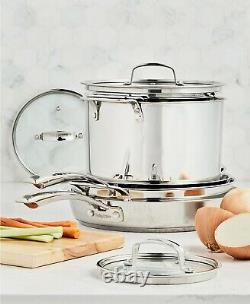 Belgique Stainless Steel Cookware 10 Piece Set New Stackable Pots & Pans